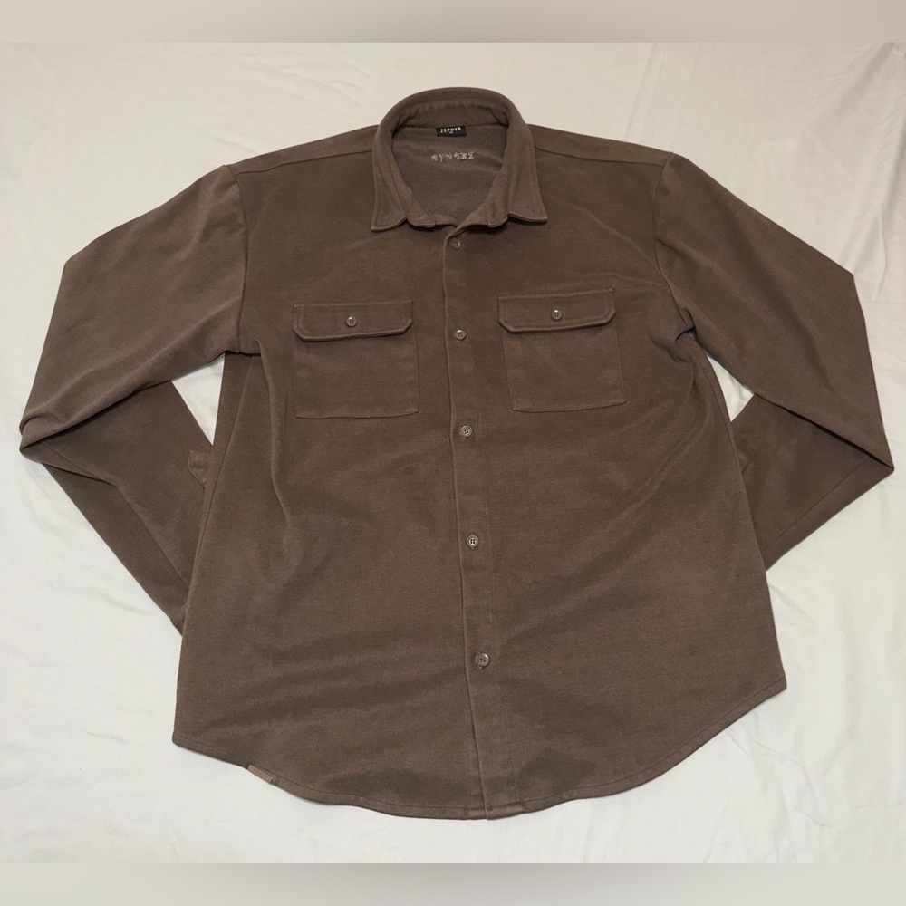 Zephyr Button-Up Shirt – Brown | Men’s M